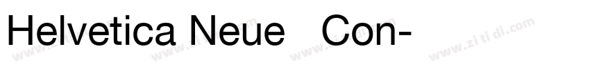 Helvetica Neue   Con字体转换